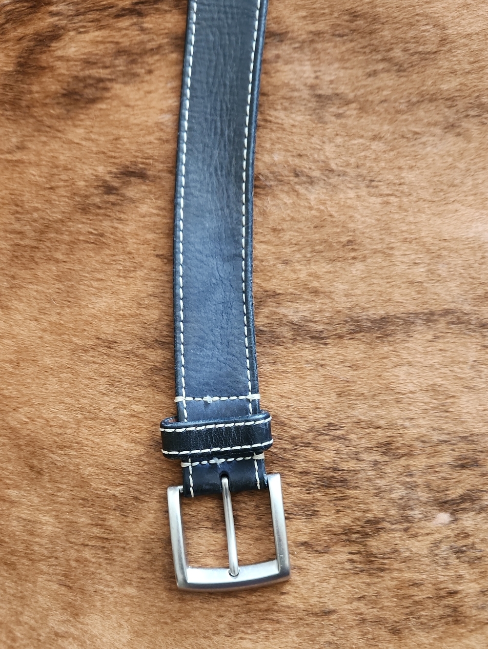 Allen Edmonds Navy Leather Belt Size 40 Made In USA